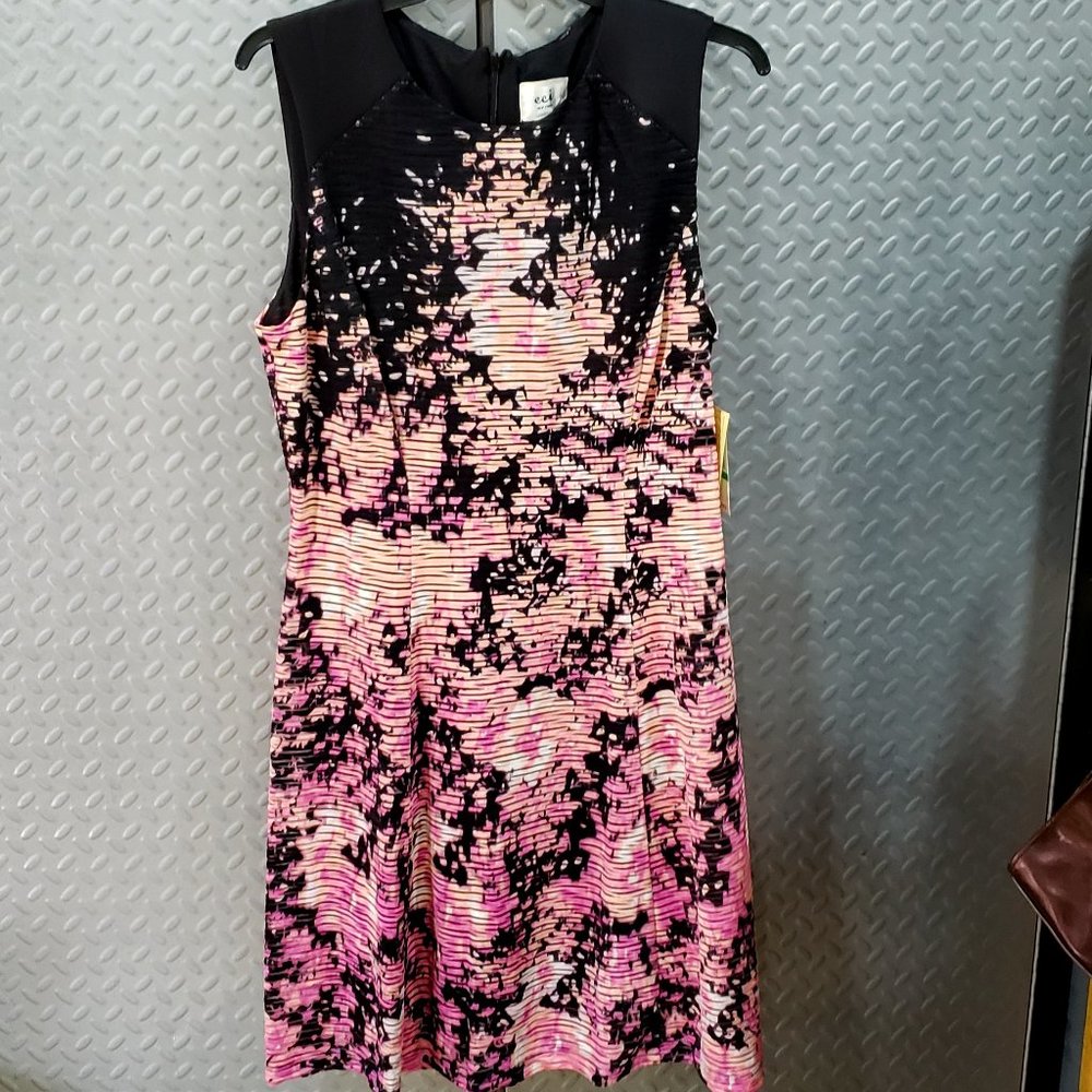 NWT ECI Floral Print Sheath Dress (L)